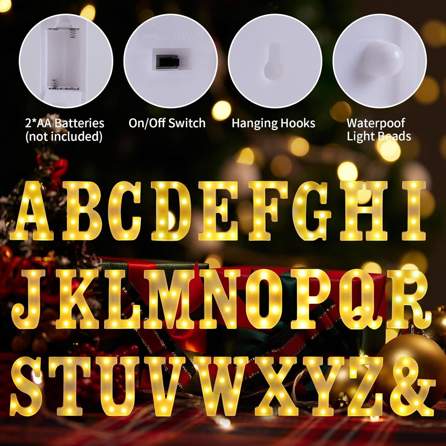 Light Up Letter Y,LED Sign Marquee Letters 26 Alphabet for Party Birthday Name,Wedding,Christmas Decorations,Personalized Name Sign Letters for Centerpieces Table and Wall Decor