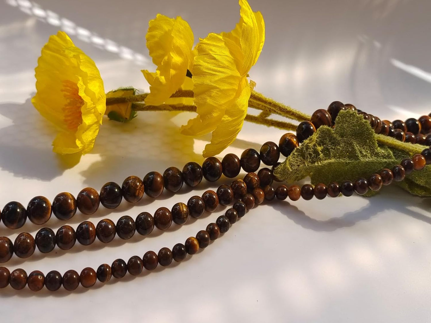 Stone Beads 8mm 100pcs Yellow Tiger Eye Beads Round Loose Gemstones Beads for Bracelet Necklace Jewelry Making (8mm, 60814 Yellow Tiger Eye)