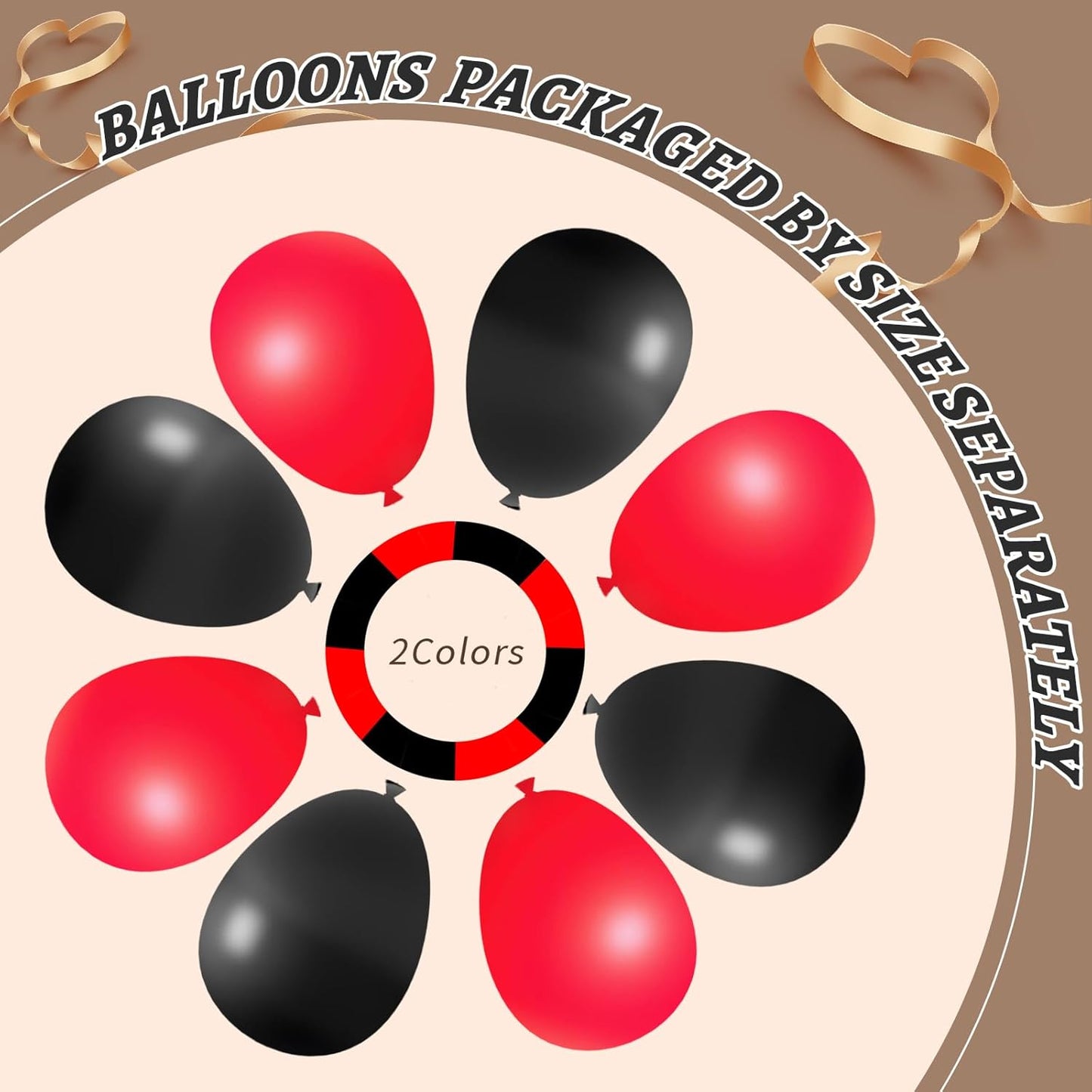 412Pcs Red Black Balloons Garland Arch Kit,18 12 10 5 Inch Different Size Black and Red Balloon Garland fo for Wedding Birthday Graduation BBQ Casino Party Prom Party Arch Decoration