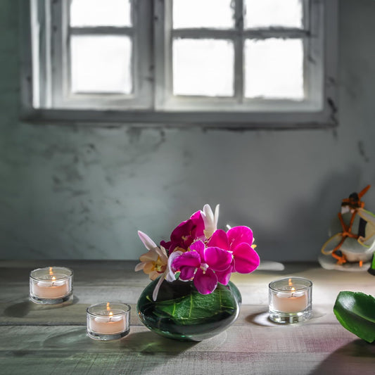 WGV Tea Light Votive Candle Holder 2x1.2 H, Clear Stubby Utility Cylinder Glass, Small Home Accent Decor, 6 Pieces