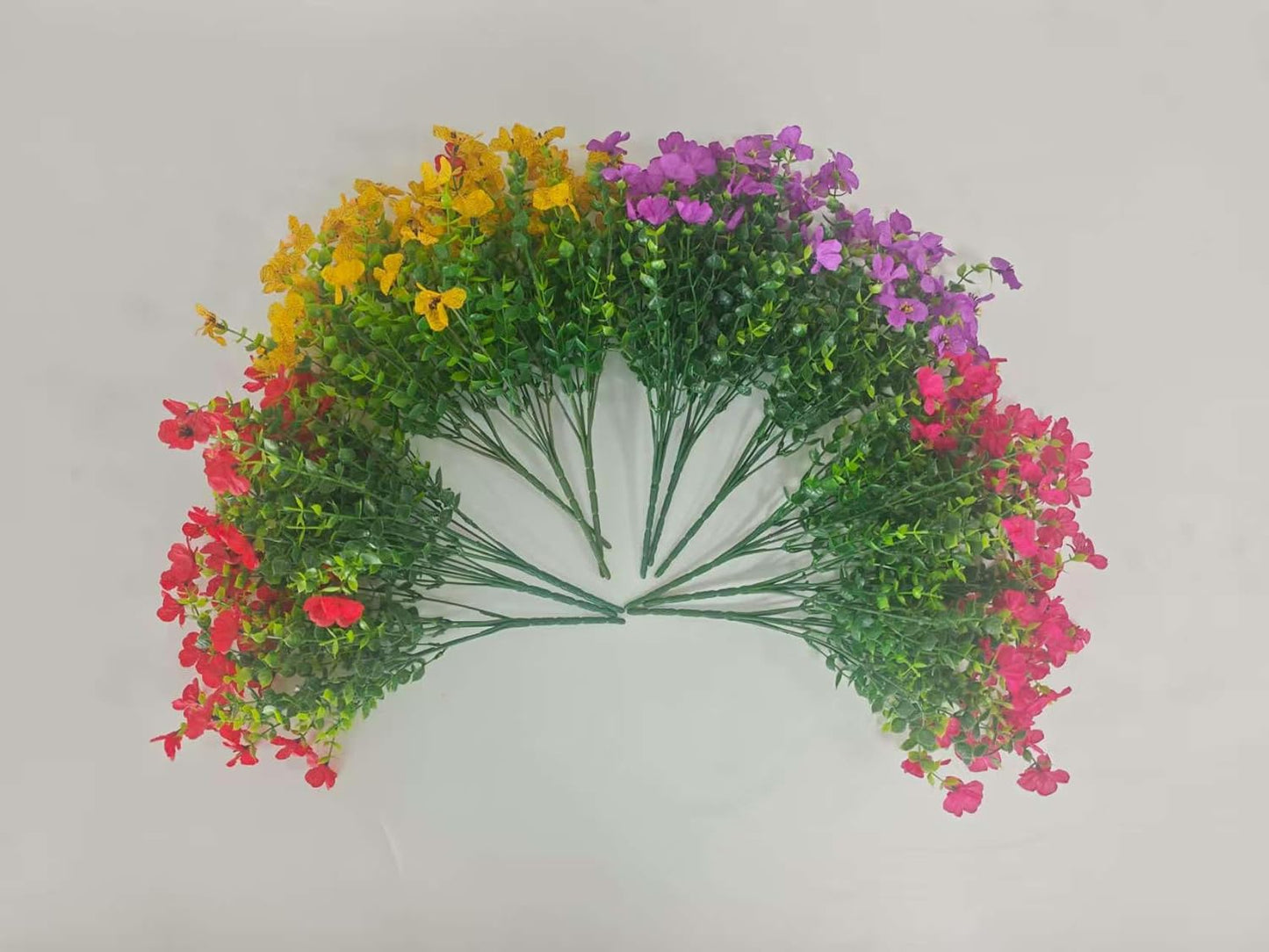 Faux Flower Daisy with Eucalyptus Leaves Fake Plants Greenery Boxwood Outdoor Indoor Garden Home Decoration Porch Patio (Mix)