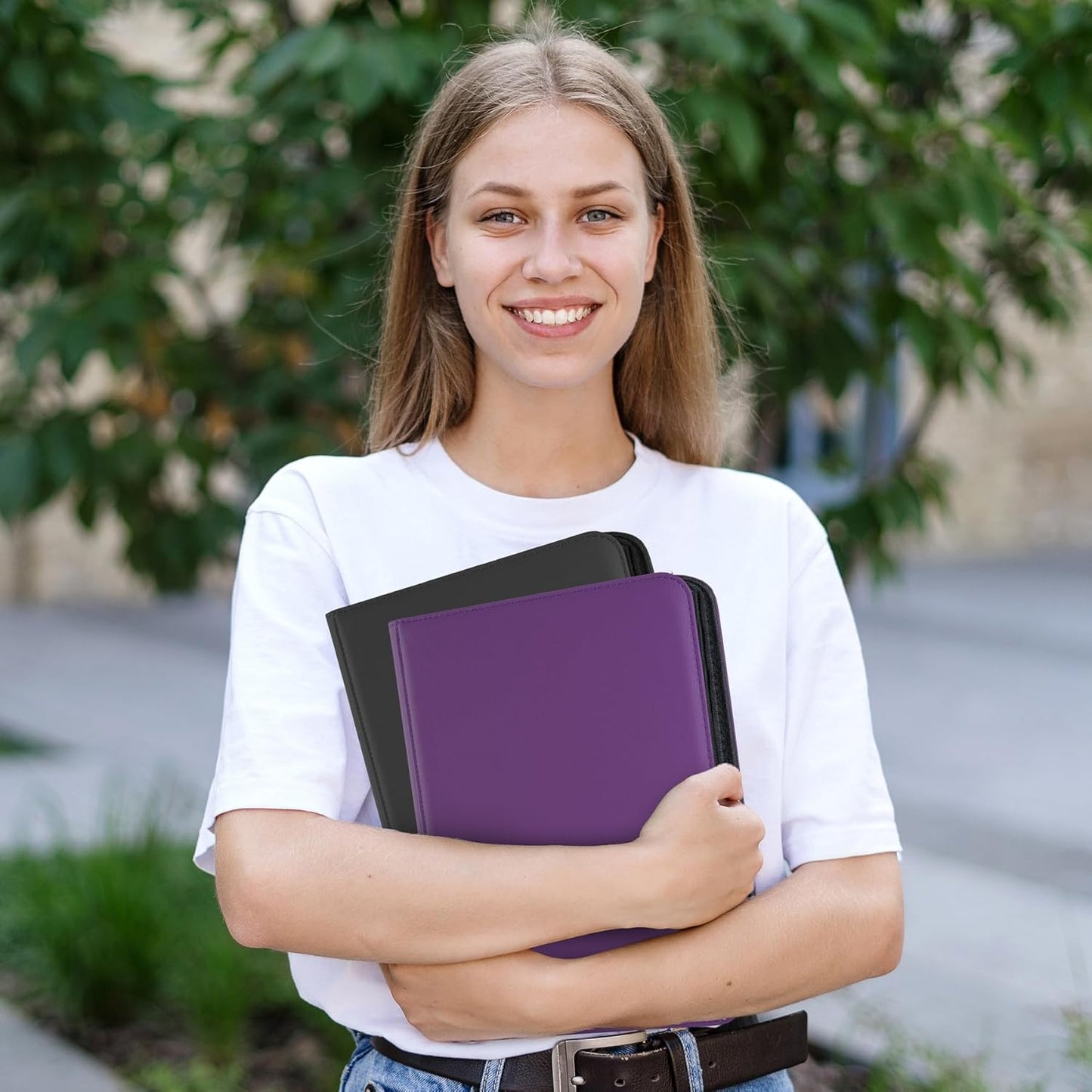 Card Binder 9 Pocket for 360 Cards - Premium Trading Card Binder with Sleeves Protection, Side Loading Collection for TCG, MTG, YGO, One Piece Collectible Cards (Blue)