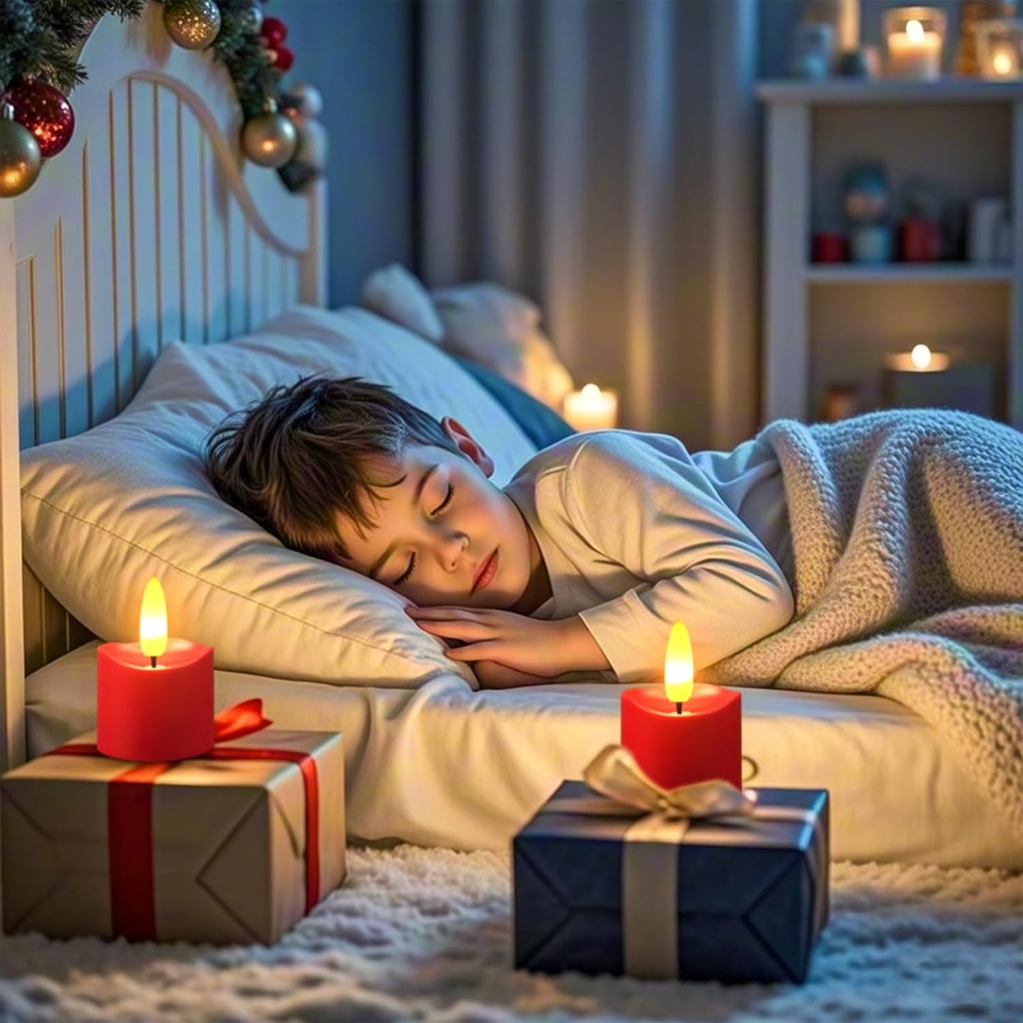 HL Rechargeable Waterproof Tea Lights,100H+ Highly Bright Led Flameless Candles,Magnetic Charging Battery Candles with Remote,Electric Votive Candles for Home Halloween Christmas Decorative-12pcs