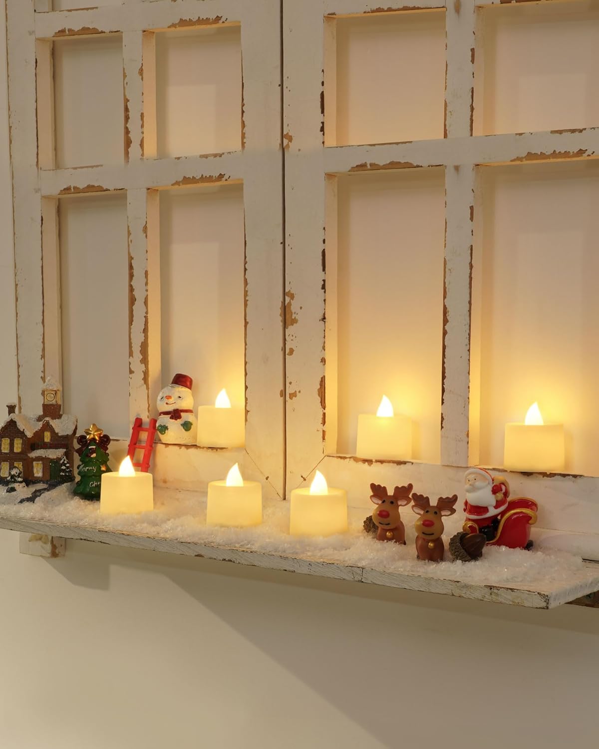 Amagic 12/24/50/100/150 Pack LED Tea Lights, Flameless Votive Candles, Battery Operated Tealights Candles for Halloween, Christmas, Home Decor, Wedding, Theme Party, Festival（12 Pack, Warm White）