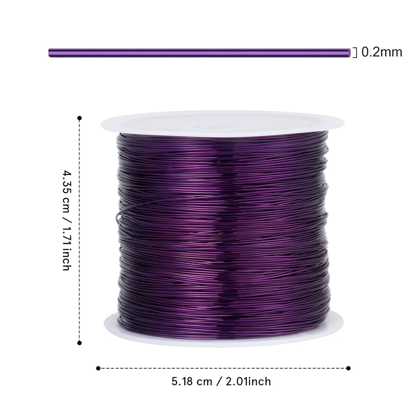 492FT Jewelry Wire 32 Gauge Tarnish-Resistant Copper Beading Wires Roll Bulk for DIY Crafts Jewelry Making, Purple Wire