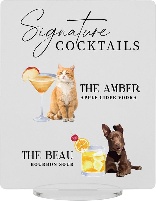 Pet Signature Drink Wedding Signs