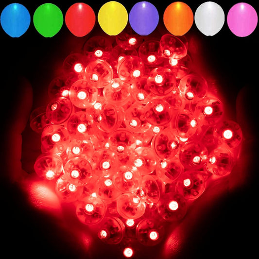 Aogist 200pcs Red Balloon Light,Long Standby Time Waterproof Mini Ball Light,Round LED Flash Lamp for Paper Lantern Balloon Party,Wedding,Birthday,Festival,New Year and Christmas Decorative