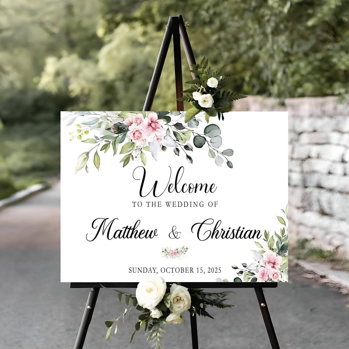 Welcome To Our Wedding Sign, Custom Wedding Welcome Sign, Easel Stand For Wedding Sign, Engagement Yard Sign, Reserved Table Signs For Wedding, Signs For Wedding