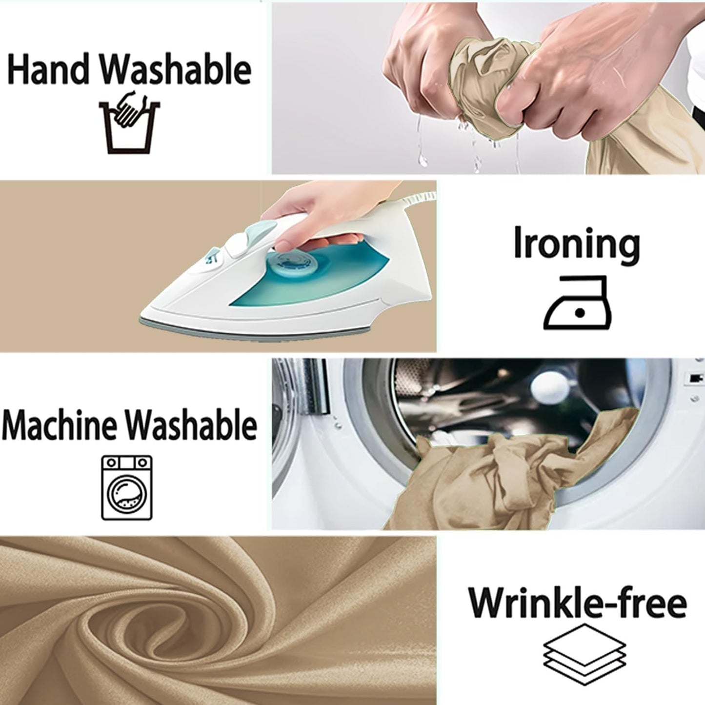 Beige Photo Backdrop, Photo Booth Portrait Photography Backdrops, Studio Beige Backdrop for Photoshoot Streaming Video Shooting 6x9ft