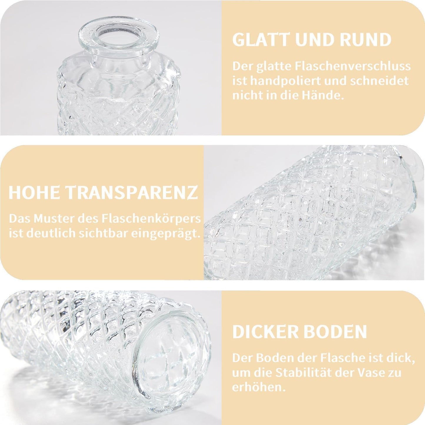 Mini Bud Vases As Wedding Centerpieces for Tables,Clear Bud Vases for Flowers,Small Flower Vases Suitable for Birthday Party,Anniversary,Wedding Reception,Baby Shower (Clear, 24PCS)