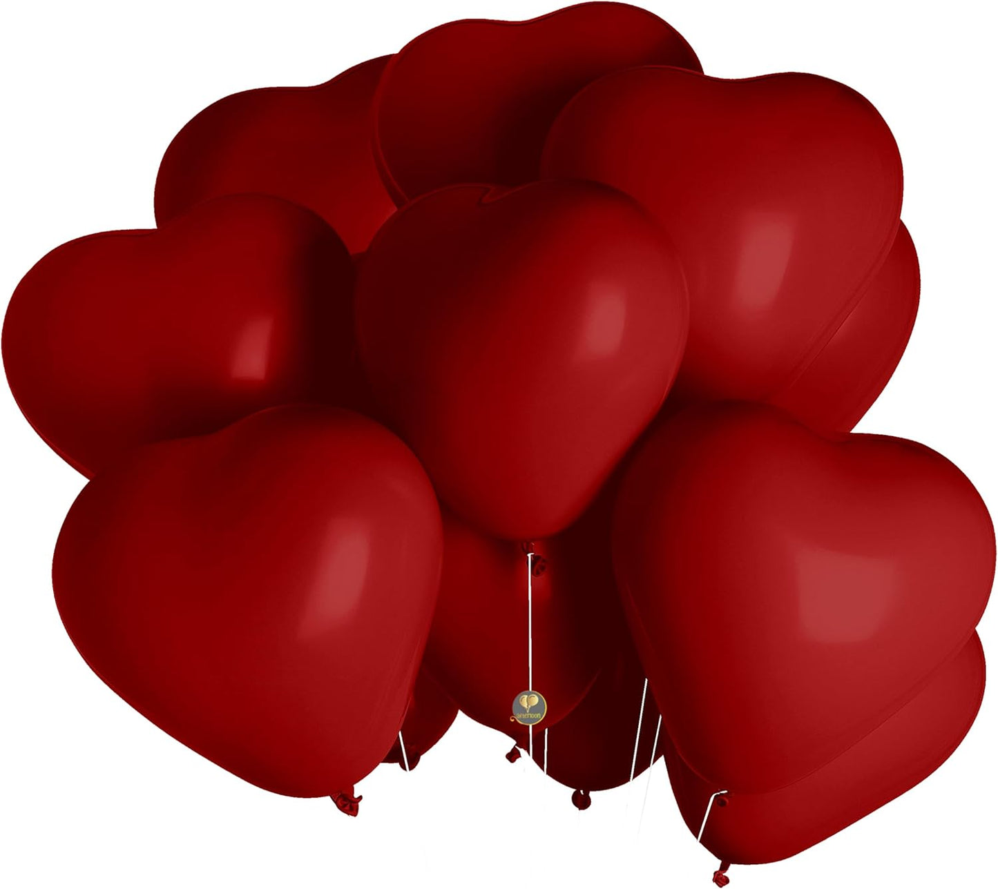AFTERLOON® Biodegradable Balloons 100 pcs Red 12 Inch Heart Shaped, Thickened Extra Strong Natural Latex Helium Float, Proposal Marriage Love Baby Shower Gender Reveal Wedding Bridal Corazones