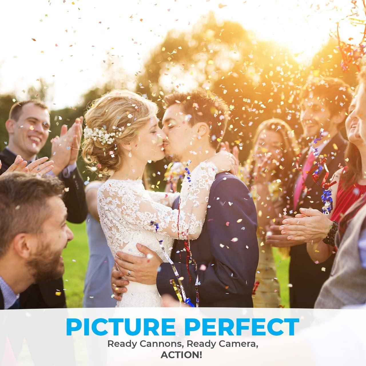 RED & GOLD Confetti Poppers - 16" BIODEGRADABLE RED & GOLD Confetti Cannon, Party Poppers, Compressed Air Popper, Loud Pop, Wedding Confetti Send Off, Wedding Supplies and Decorations