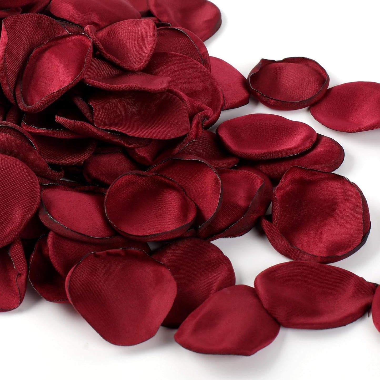 Silk Rose Petals Burgundy 300pcs - Bulk Faux Flower Petals for Wedding Decor, Dinner Table Scatter, Party Confetti, Bridal Shower, and Night Decoration