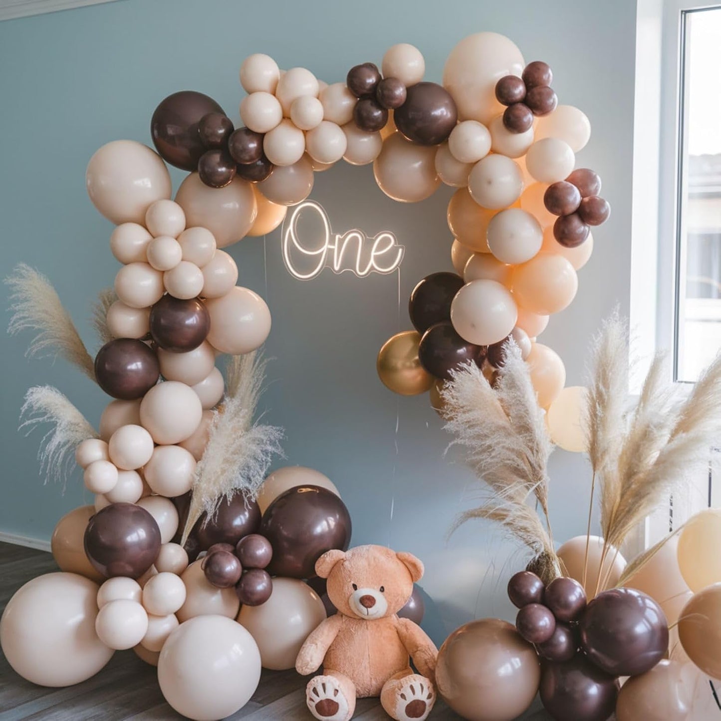 Brown Balloons, 12 Inch Neutral Balloons, Retro Coffee Brown Apricot Sand White Balloon Nude Latex Balloon Helium for Wedding Fall Baby Shower Thanksgiving Cowboy Theme Birthday Decorations