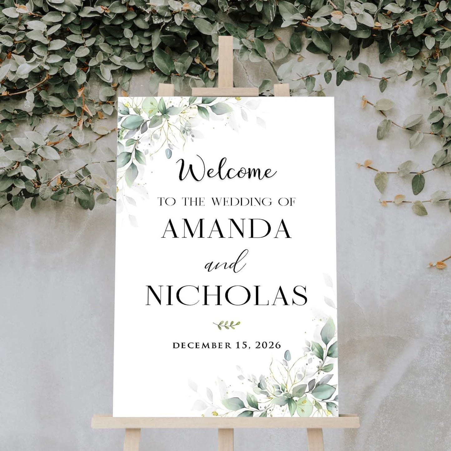 Personalized Wedding Welcome Sign, Wedding This Way Sign Outdoor, Welcome Sign For Wedding Entrance, Welcome Sign Wedding Decoration, Easel Stand For Wedding Sign
