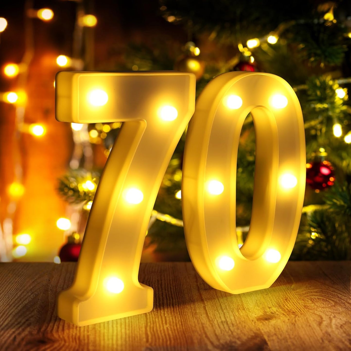 70th Birthday Decorations for Women Men,Happy 70 Birthday Decorations for Centerpieces Table,70 Light Up Numbers Sign Led for Party Backdrop Wall Decor for 70s Party Decoration