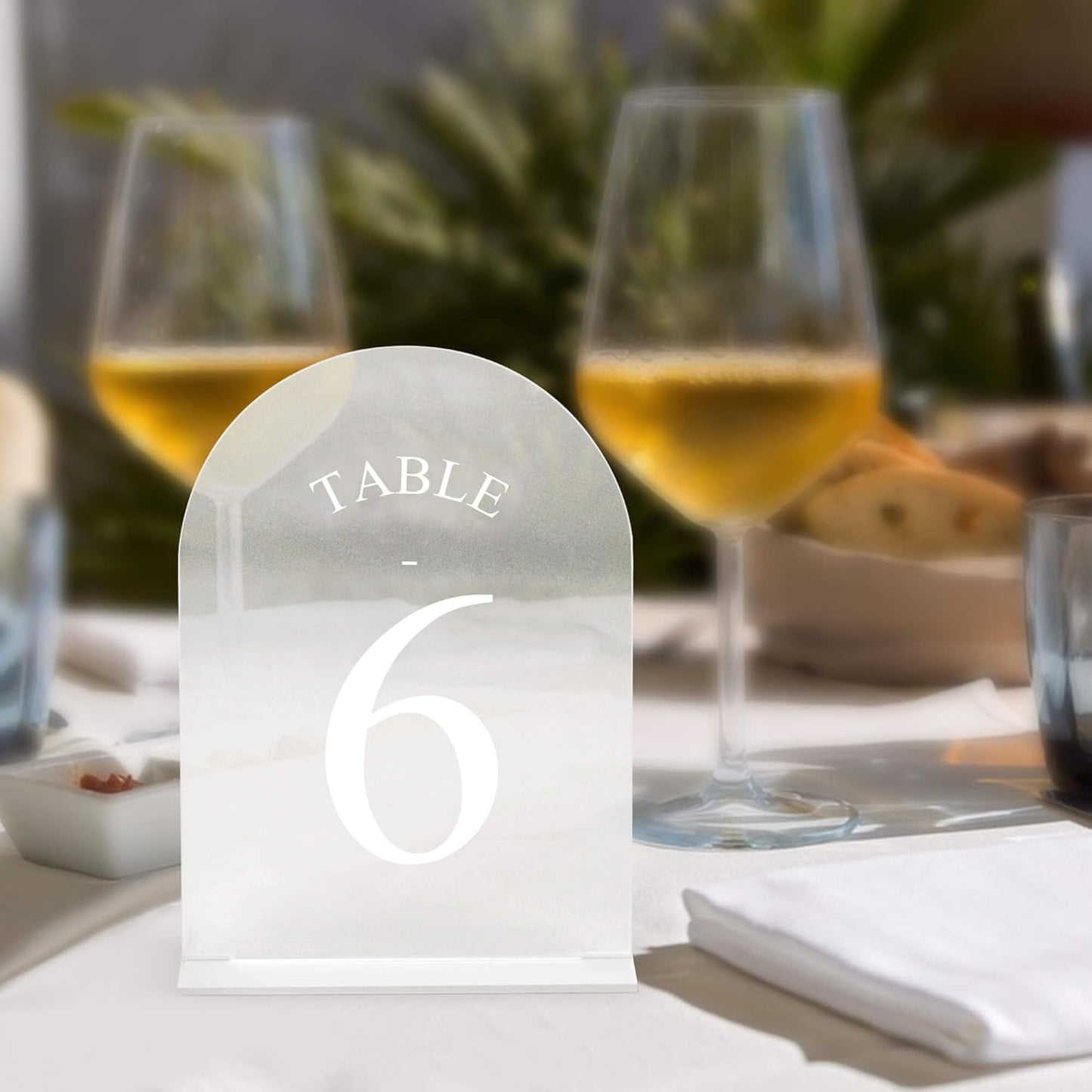 20 Pack Acrylic Table Numbers 1-20 - 5" X 7" Wedding Table Numbers for Reception, Party, Anniversary, Event