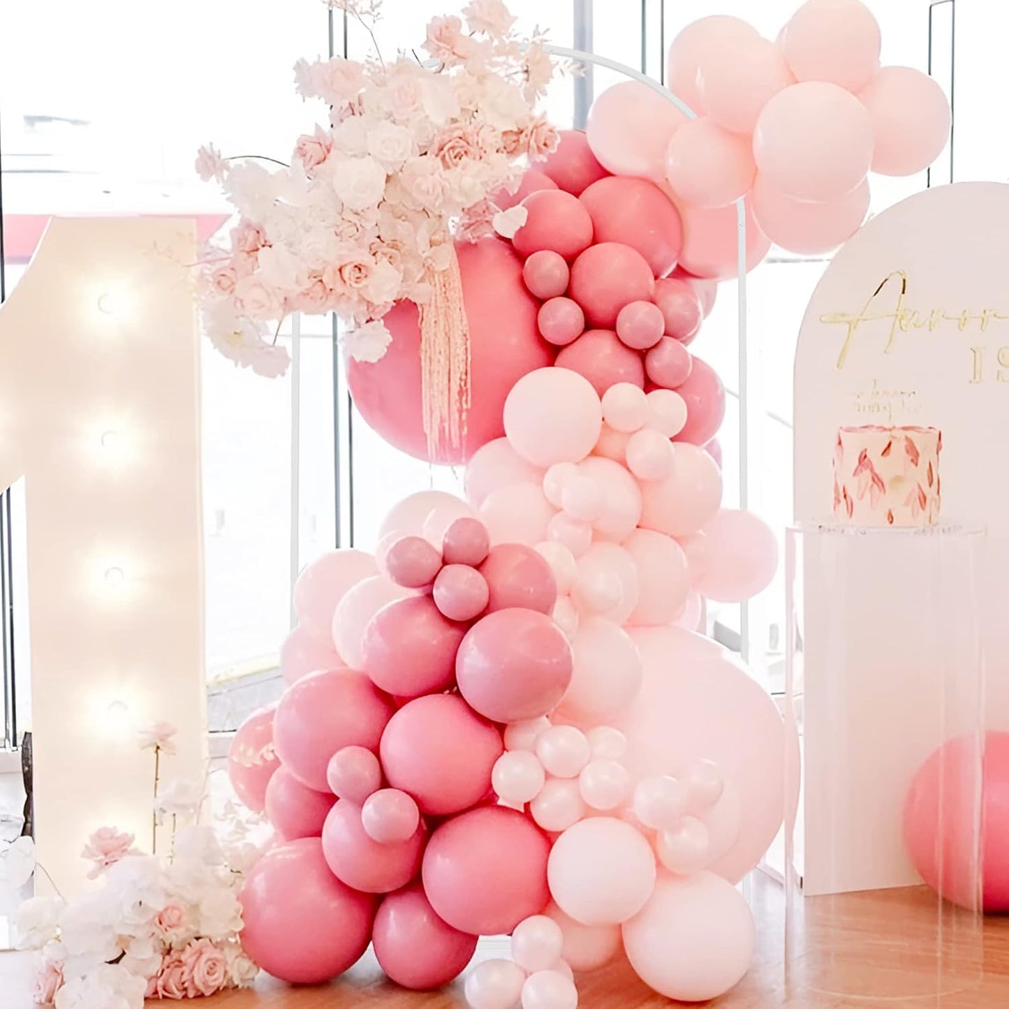 Wokceer Wedding Arch Backdrop Stand 6.6 FT White Metal Arch Chiara Backdrop Stand for Wedding Ceremony Birthday Party Photo Booth Outdoor Indoor Garden Balloon Arch Decoration