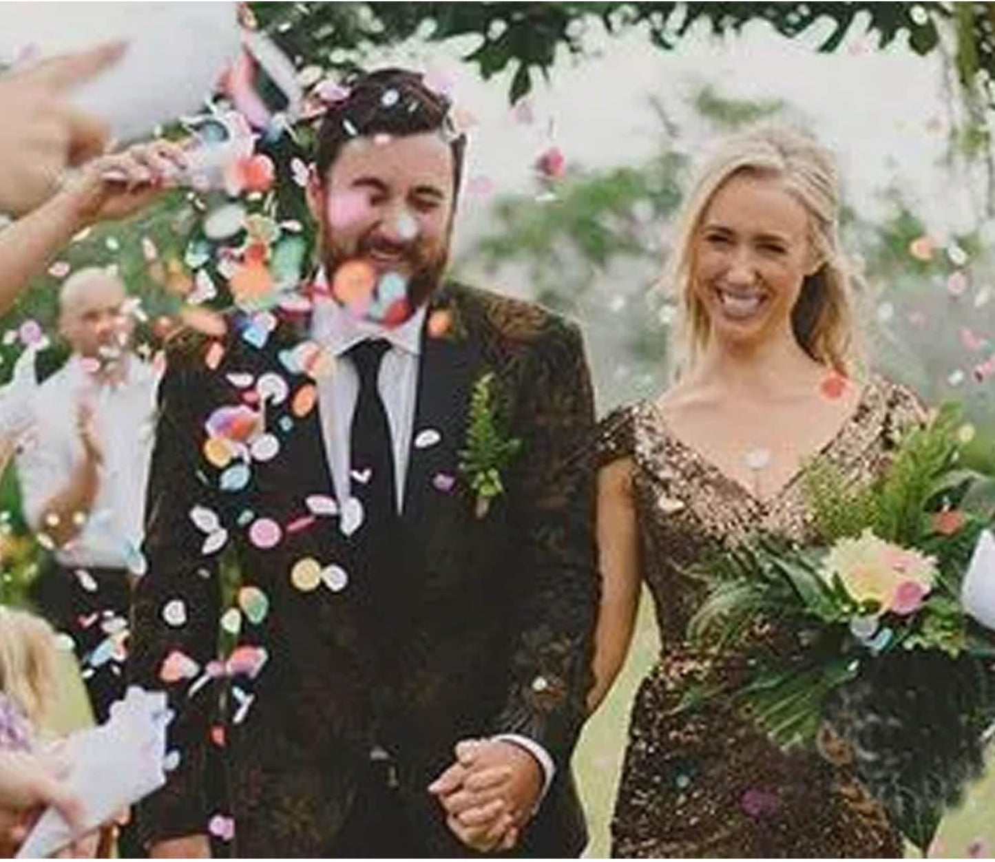 Gold and Orange Round Foil Confetti Beautiful Metallic Table Confetti for Filling Balloons, Wedding,Birthday,Party,Festival Decoration(15000PCS)