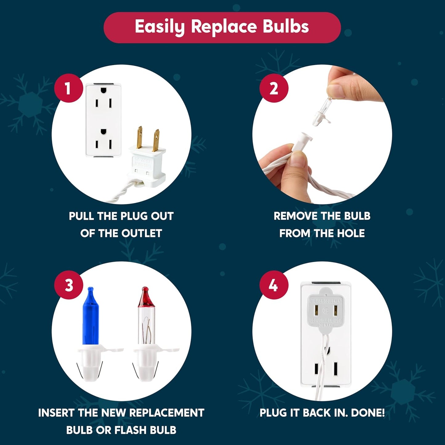 Joiedomi Christmas Lights Outdoor,100 Count Blue Christmas Tree Lights Indoor,21.4ft String Xmas Decorations for Dorm Classroom Bedroom Holiday Wedding Party,White Wire