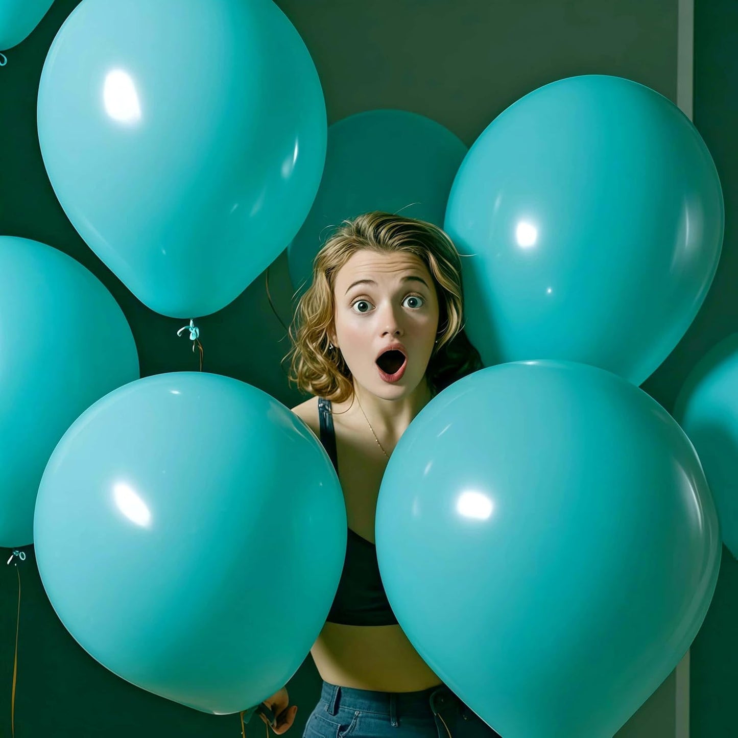 30 Pack Teal Balloons 36 inch Turquoise Latex Giant Balloons for Party Decorations and Events