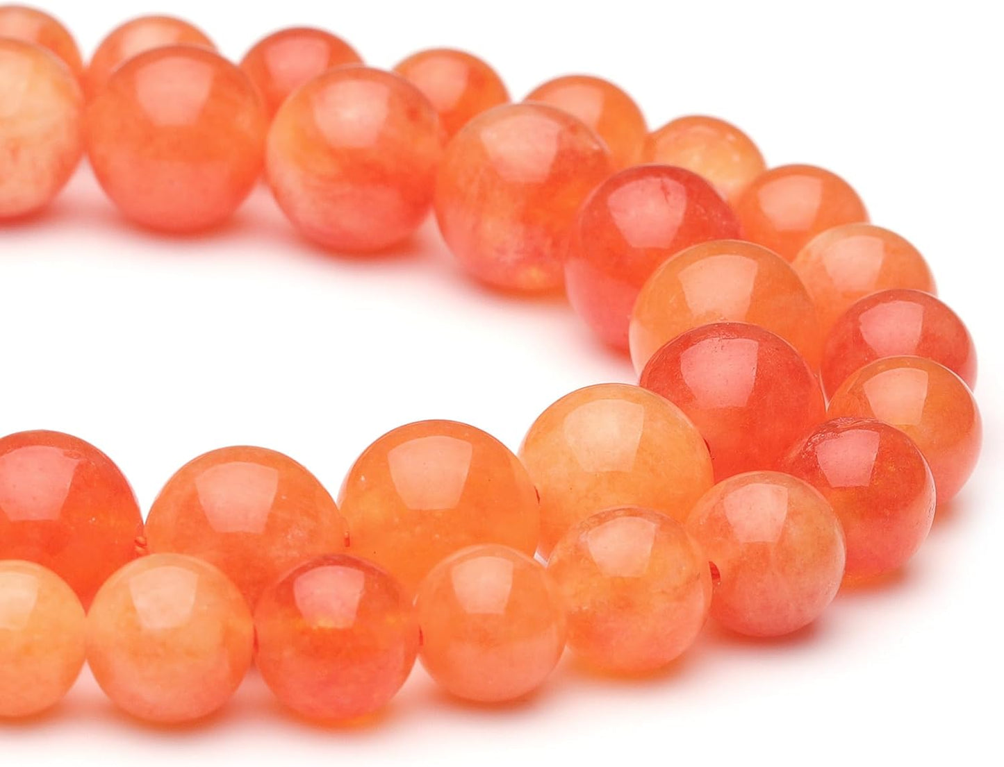 6mm Natural Stone Beads for Jewelry Making,Gold Sunstone Polished Smooth Round Gemstone Beads for Bracelet Necklace 15 Inch