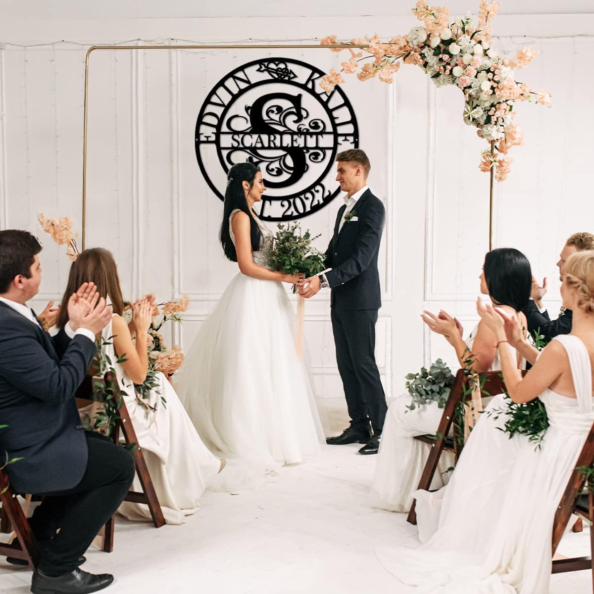 Custom Metal Sign, Personalized Metal Last Name Sign, Established Sign, Initial Name Sign, Outdoor Metal Sign, Family Name Sign,Split Letter Monogram Wall Decor,Housewarming Wedding Gift, Couples