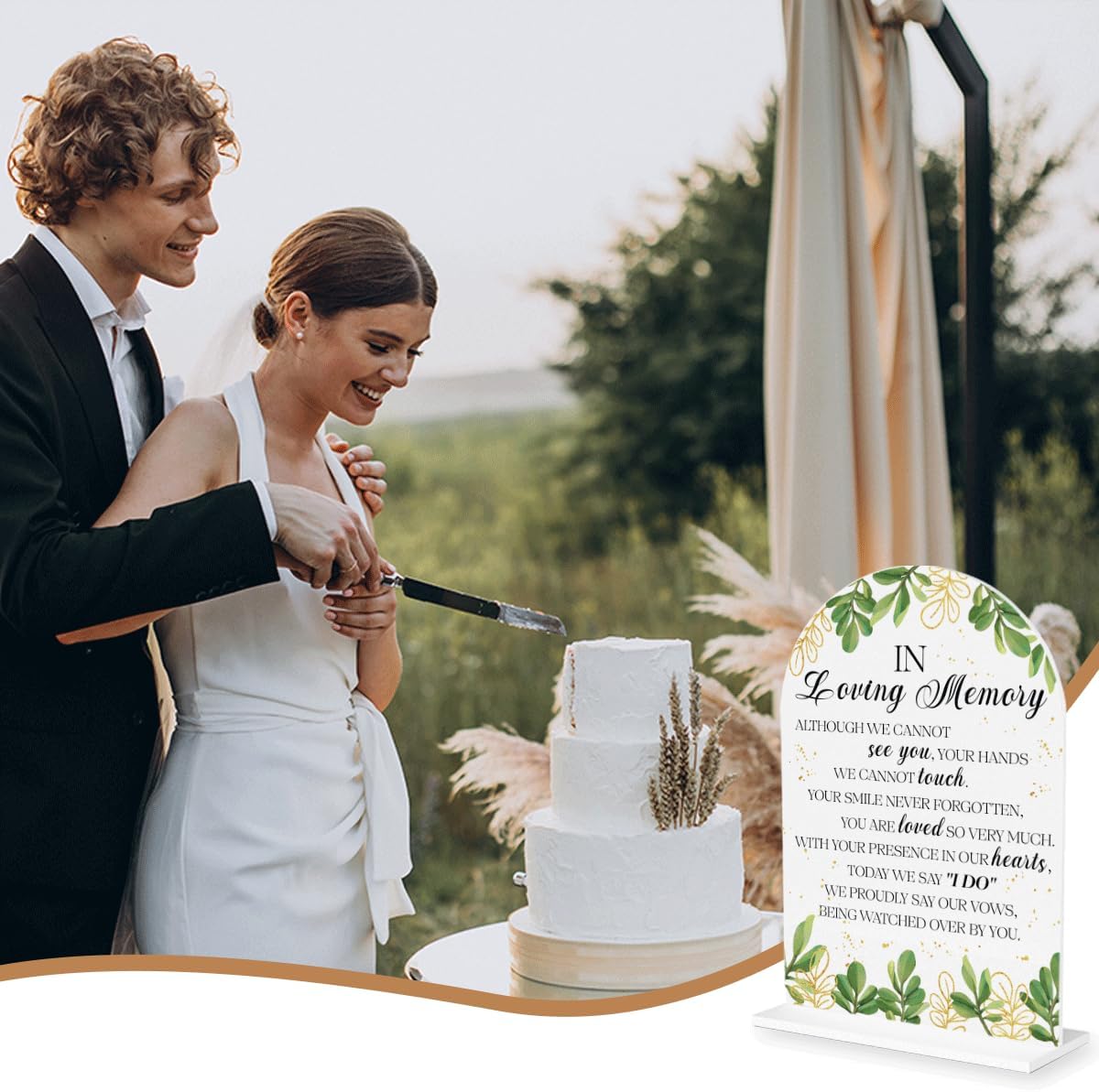 In Loving Memory Wedding Sign, In Memory Wedding Sign for Engagement Bridal Shower Decor fo Ceremony Reception, Weddings Table White Acrylic Sign