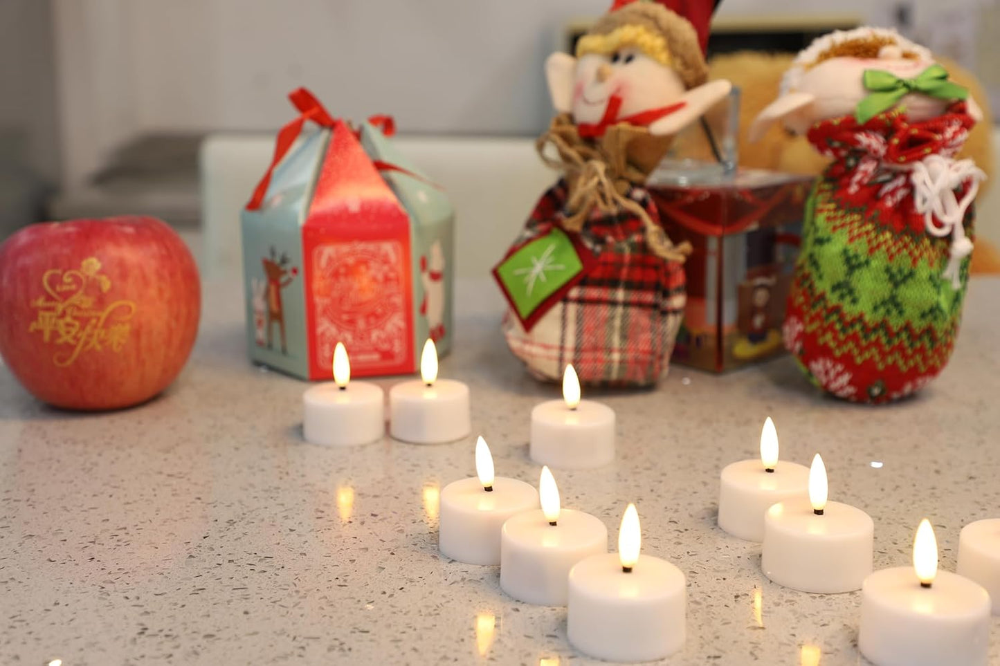 Rechargeable LED Tea Lights, Flickering Flameless Candles with Remote Timer, 12 PCS Electric Battery Operated Candles with Charging Base for Christmas Weddings Decorative (Black Wick)