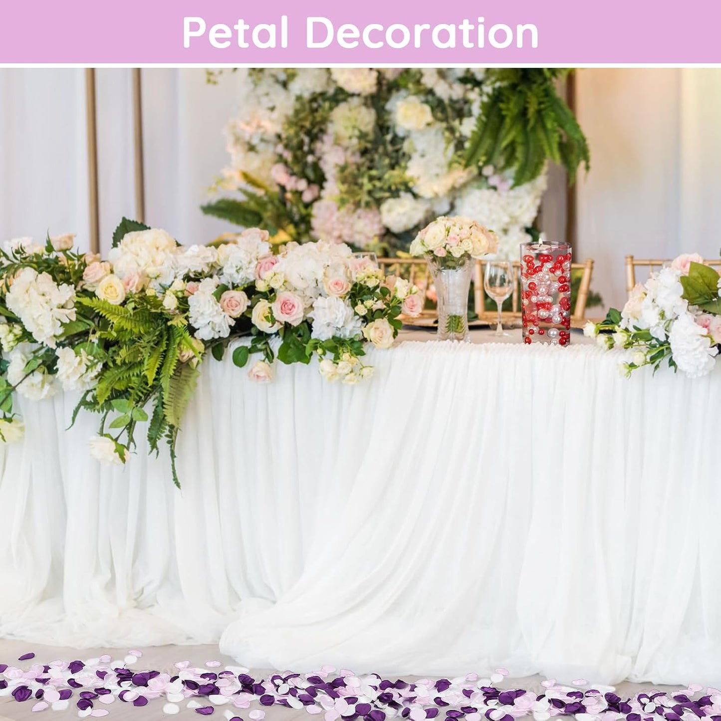 Suream Purple Silk Flower Petals for Wedding, 600 Pcs Flower Girl Petals for Decoration, Silk Rose Petals for Bridal Shower Wedding Aisle Table Centerpieces Reception Tables Romantic Night Decoration