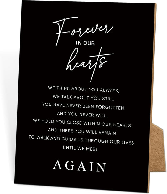 Funeral Sign, 8x11 Black Minimalist Style Loss of Loved One Memorial Sign, Funeral Decorations, Wedding Table Decor, Memorial Gifts For Loss of Loved One, Sympathy Gift, Bereavement Gifts -14