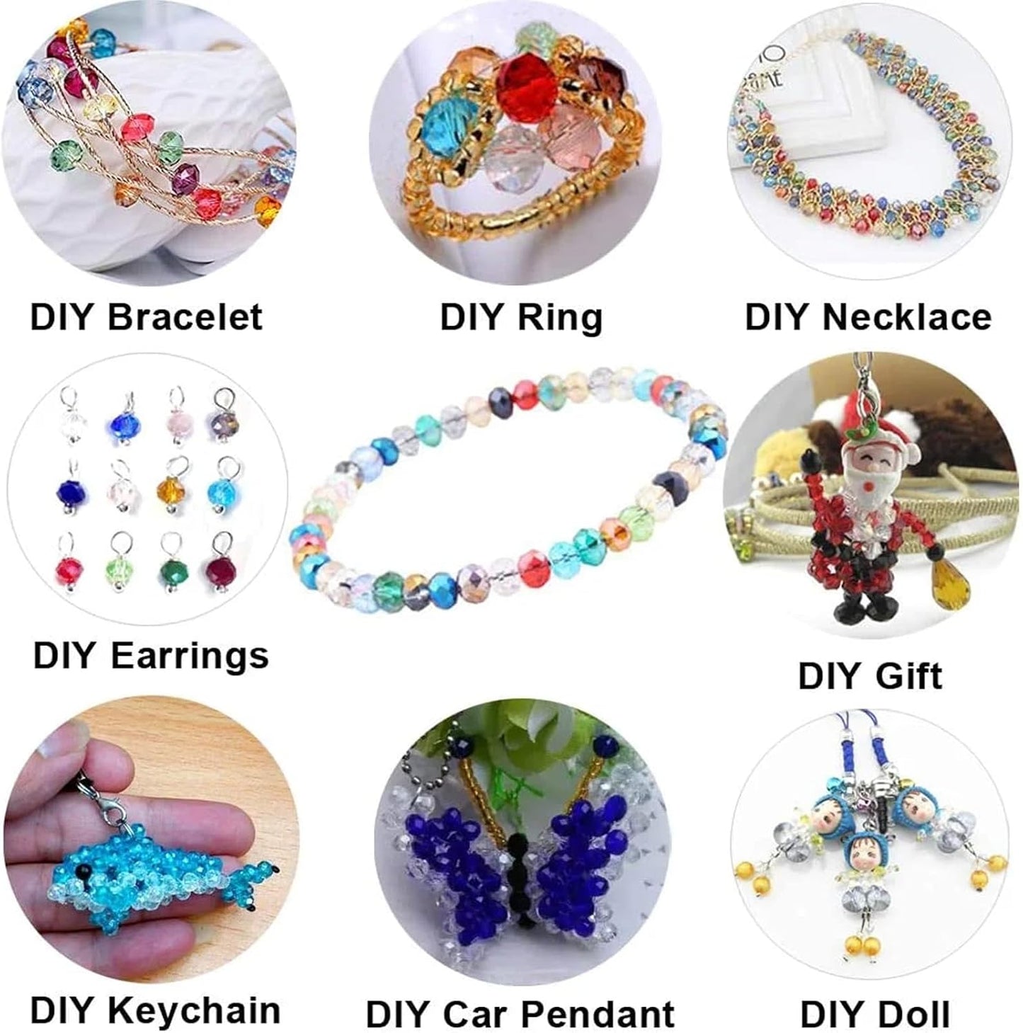 6MM Crystal Glass Beads - 200PCS Yellow Rondelle Series Round Crystal for Jewelry Making