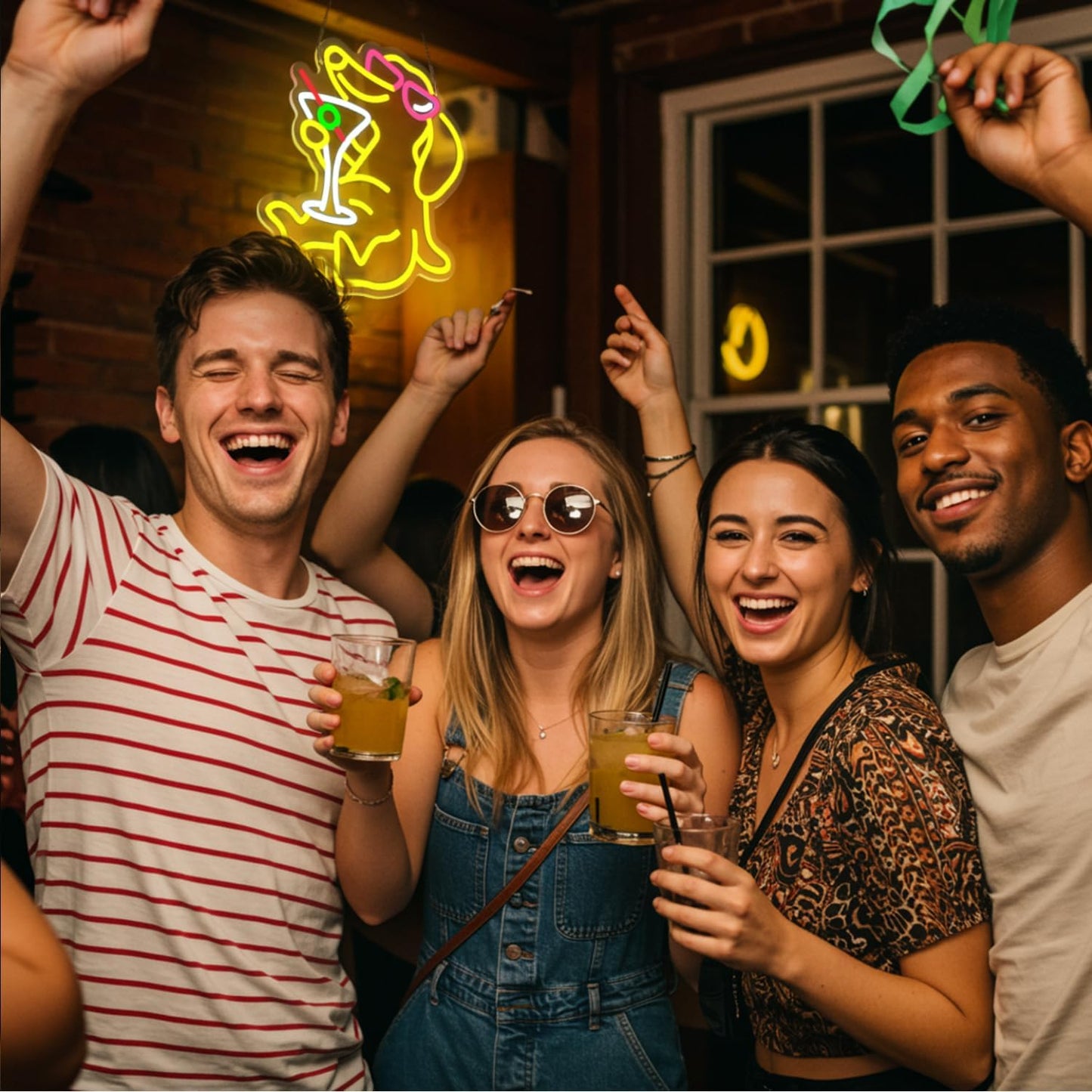 Dachshund Neon Sign Dog with Cocktail,Dachshund LED Neon Wall Light for Bar Decor,Funny Puppy Neon Sign for Man Cave,Lounge,Game Room,Party Decor,Dachshund Gift Neon Light for Dog Lovers