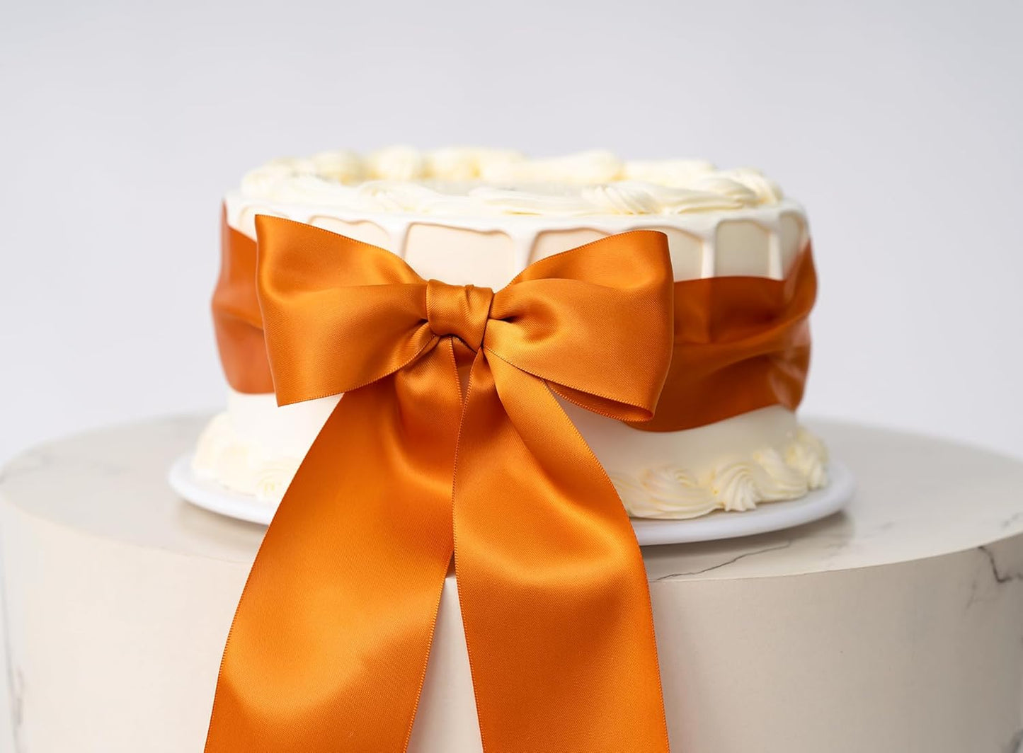 Satin Ribbon 2.5 Inch Double-Faced Ginger Polyester Ribbons 25 Yards for Crafts Flower Bouquet Gift Wrapping Wedding Invitation