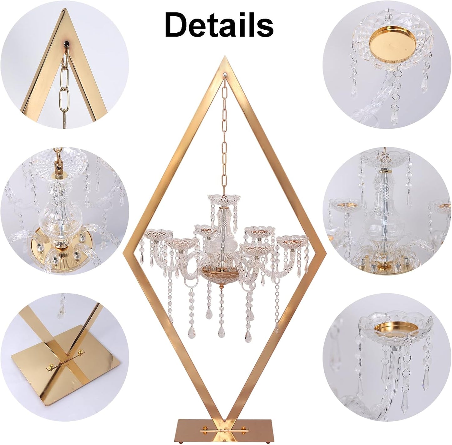 2PCS Elegant Metal Diamond Candle Holder - European Wedding Table Decor, Romantic Candle Stand for Western Dining, Perfect Wedding Prop & Home Decoration