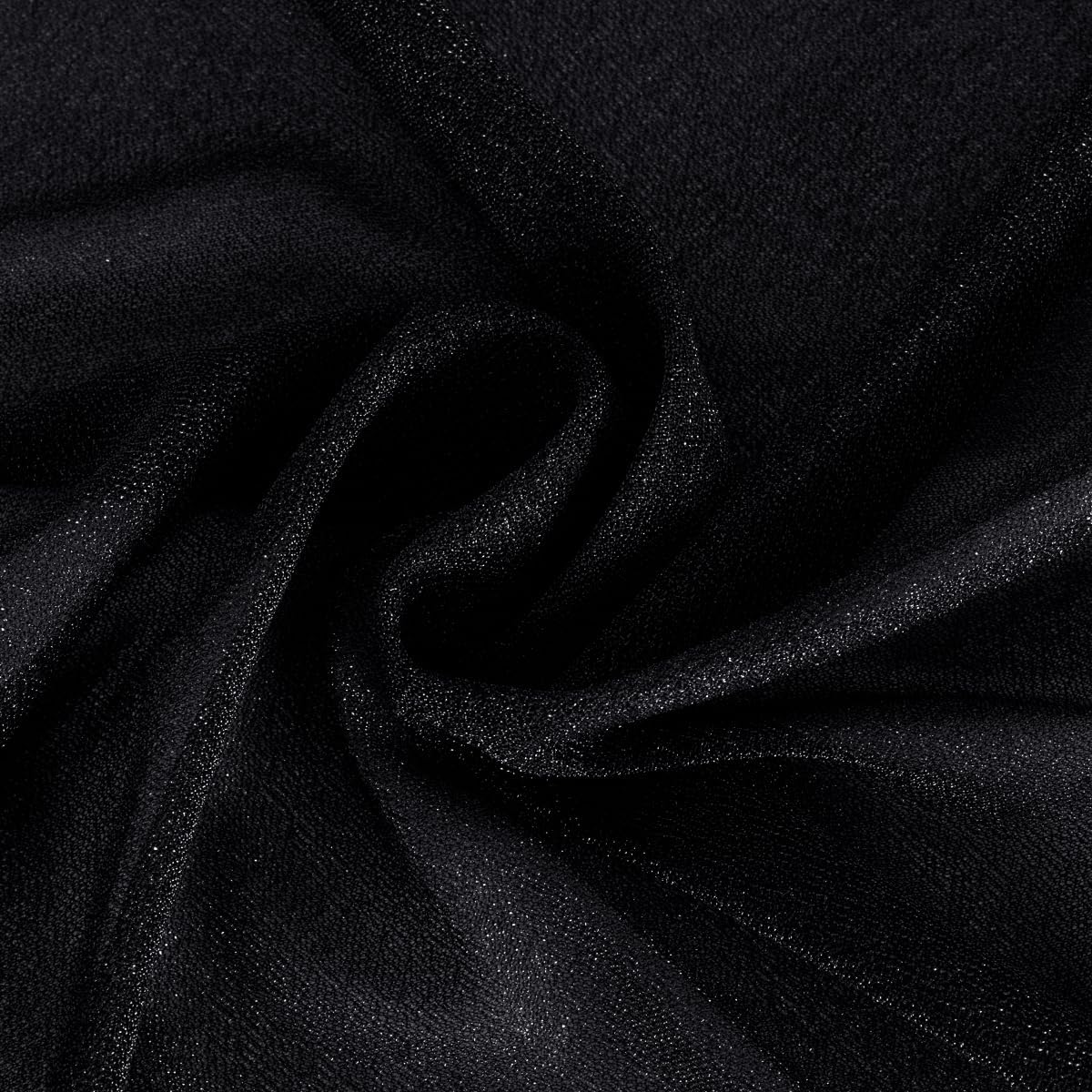 Black Fall Halloween Elegant Arch Draping Fabric Outdoor 1 Panel 29" × 20Ft Sheer Chiffon Curtain Drapes for Wedding Ceremony Birthday Party Garden Brunch