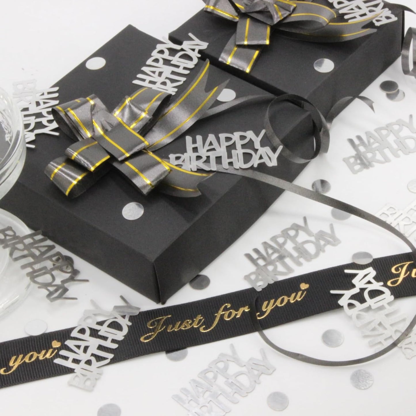 Birthday Confetti - Silver for Happy Birthday Table Decorations, 270 Pcs