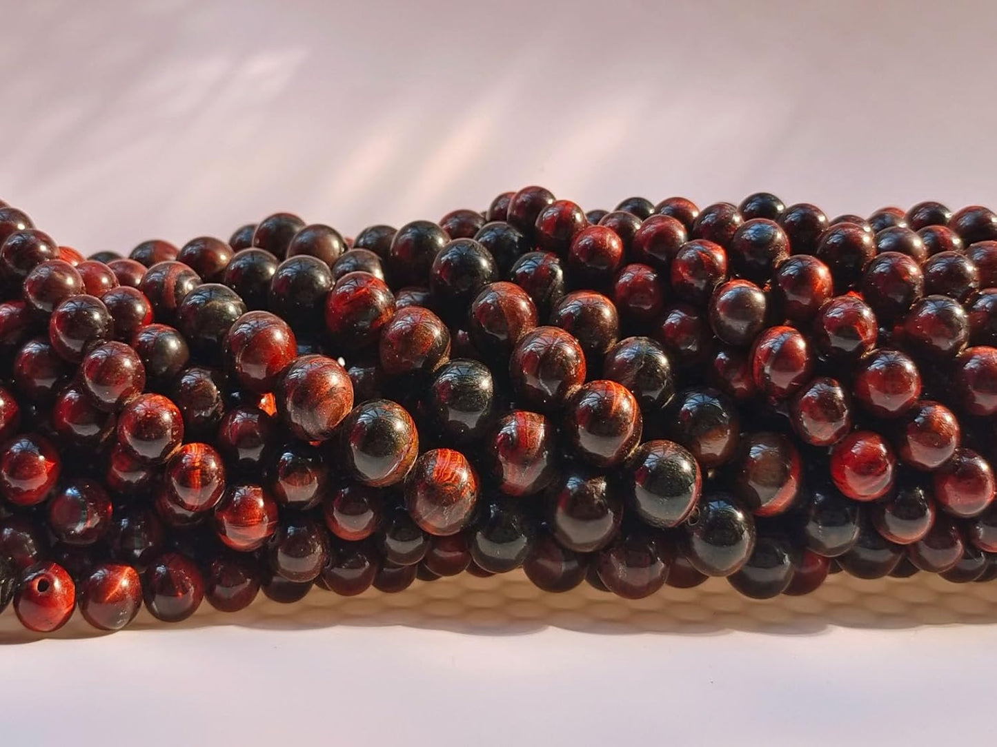 Stone Beads 6mm 140pcs Red Tiger Eye Beads Round Loose Gemstones Beads for Bracelet Necklace Jewelry Making (6mm, 60615 Red Tiger Eye)