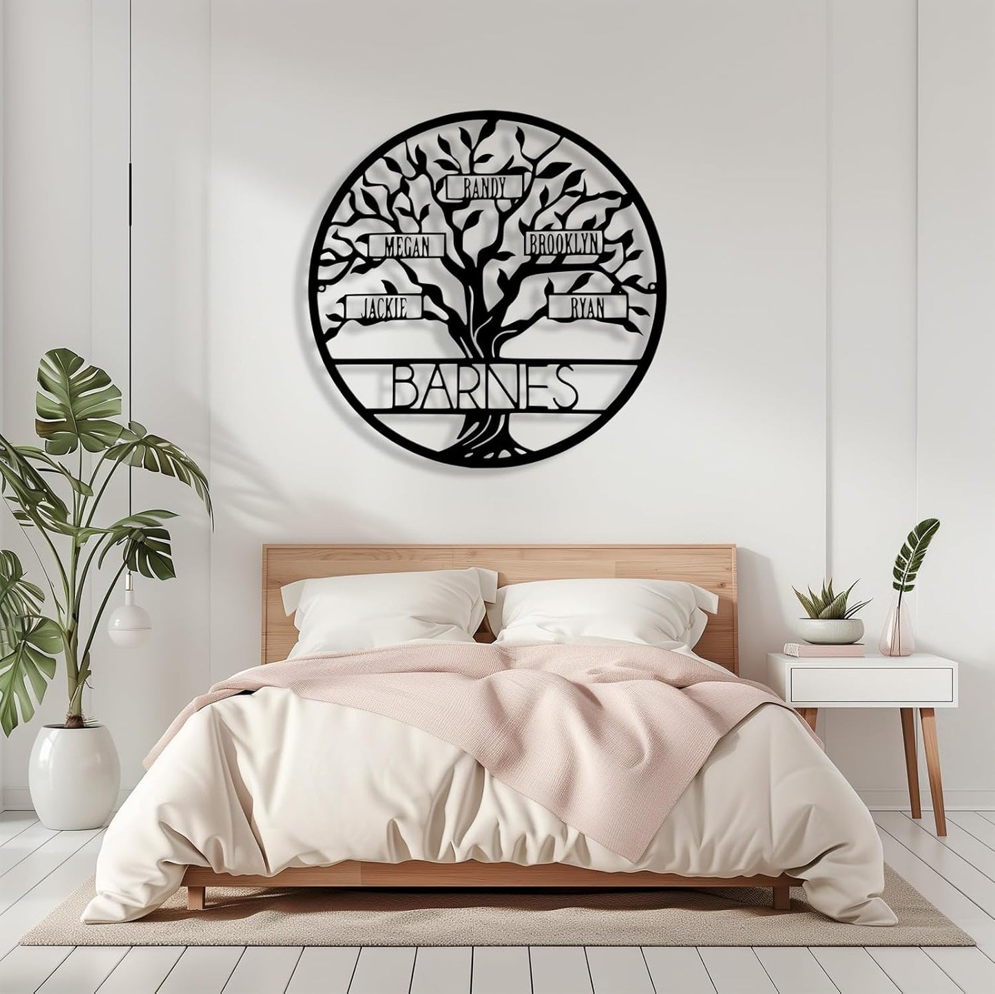 Personalized Tree of Life Metal Sign Wall Art Decor, Custom Wedding Gifts for Couples, Custom Family Name Sign, Christmas Valentine's Day Housewarming Gifts
