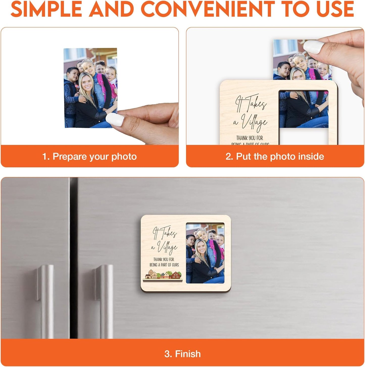 Magnetic Picture Frames - THANK YOU FOR BEING A PART OF OURS - Thank You Gift - Appreciation Decor - Encouragement Gifts for Women, Men - Magnetic Frames for Refrigerator, Locker & More