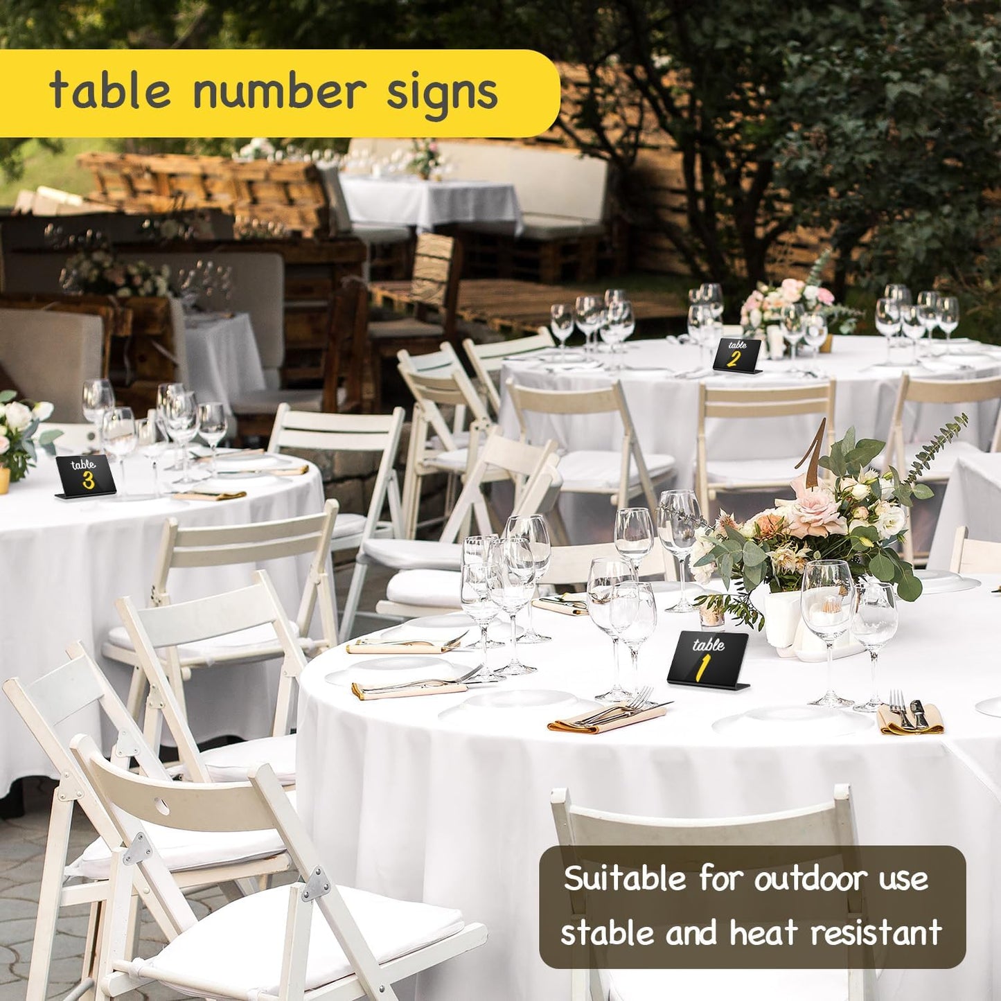 PigPotParty Acrylic Mini Chalkboard Signs for Outdoor Party Buffet, 12 Pcs 4"x3", Glossy Black Elegant Food Labels for Wedding, Table Signs, Place Cards, Include 2 Wet Erase Markers