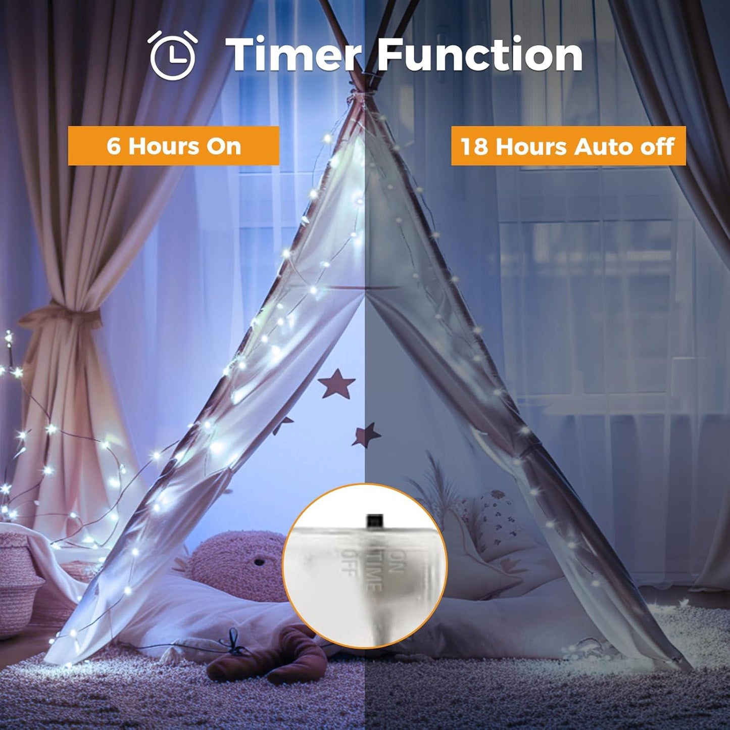 btfarm 10 Pack Fairy Lights Battery Operated with Timer, 10FT 30LED Twinkle Lights Waterproof, Copper Wire Christmas String Lights Battery Powered for Indoor Outdoor Wedding Party Holiday Decorations