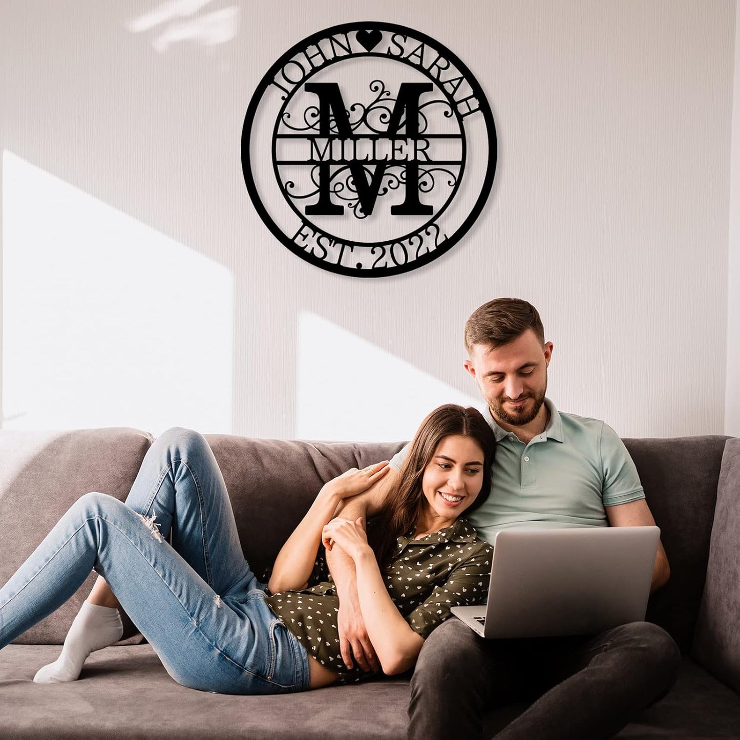 Custom Metal Sign - Personalized Name Sign - Family Sign - Outdoor Metal Wall Art Home Decor - Personalized Gift for Couple - Anniversary Wedding Gift