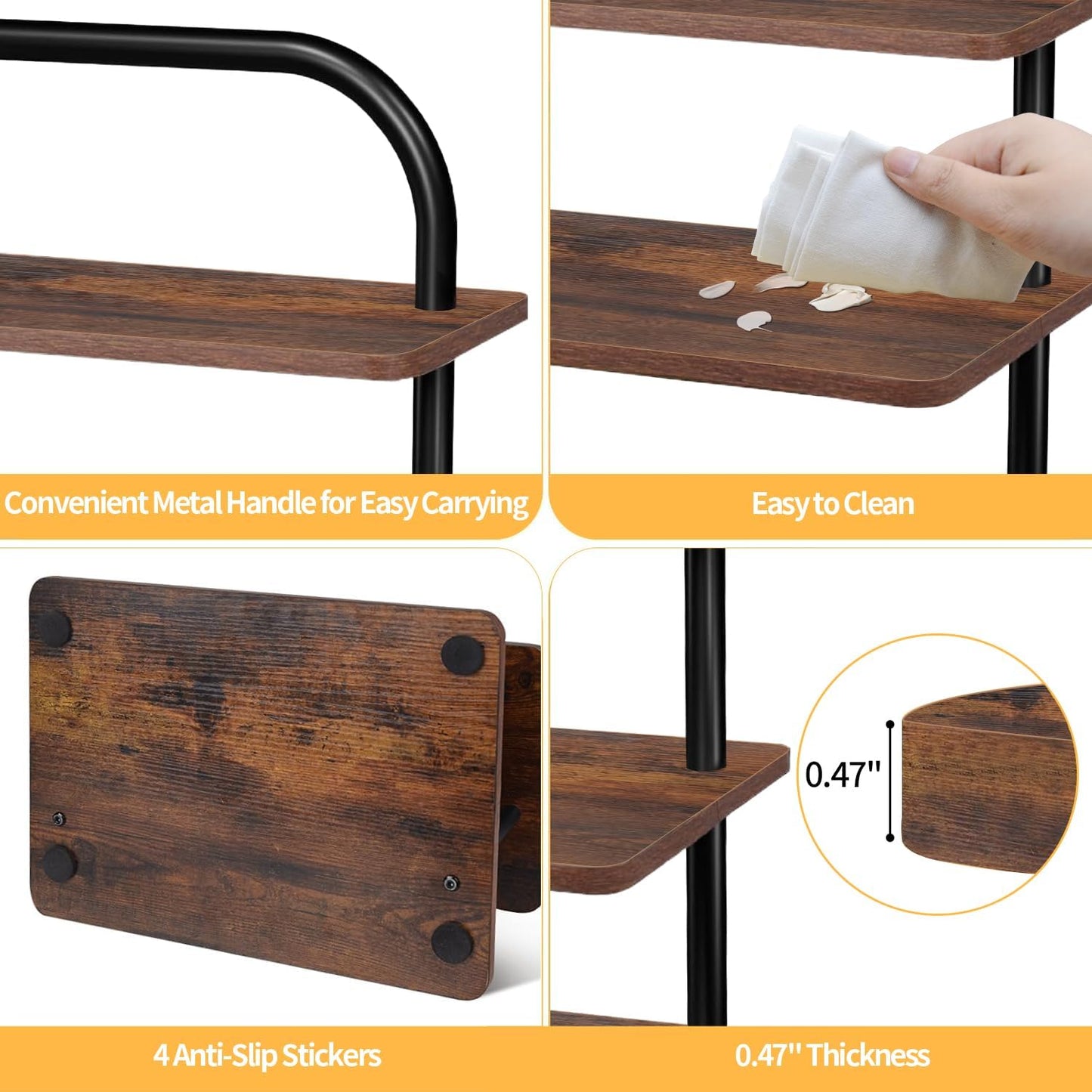 Cupcake Stand, 3 Tier Large Cupcake Stand for 50 Cupcakes Rustic Cupcake Display Stand Square Wood Dessert Table Display Set Cupcake Tower Tiered Tray Stand for Wedding Birthday Graduation