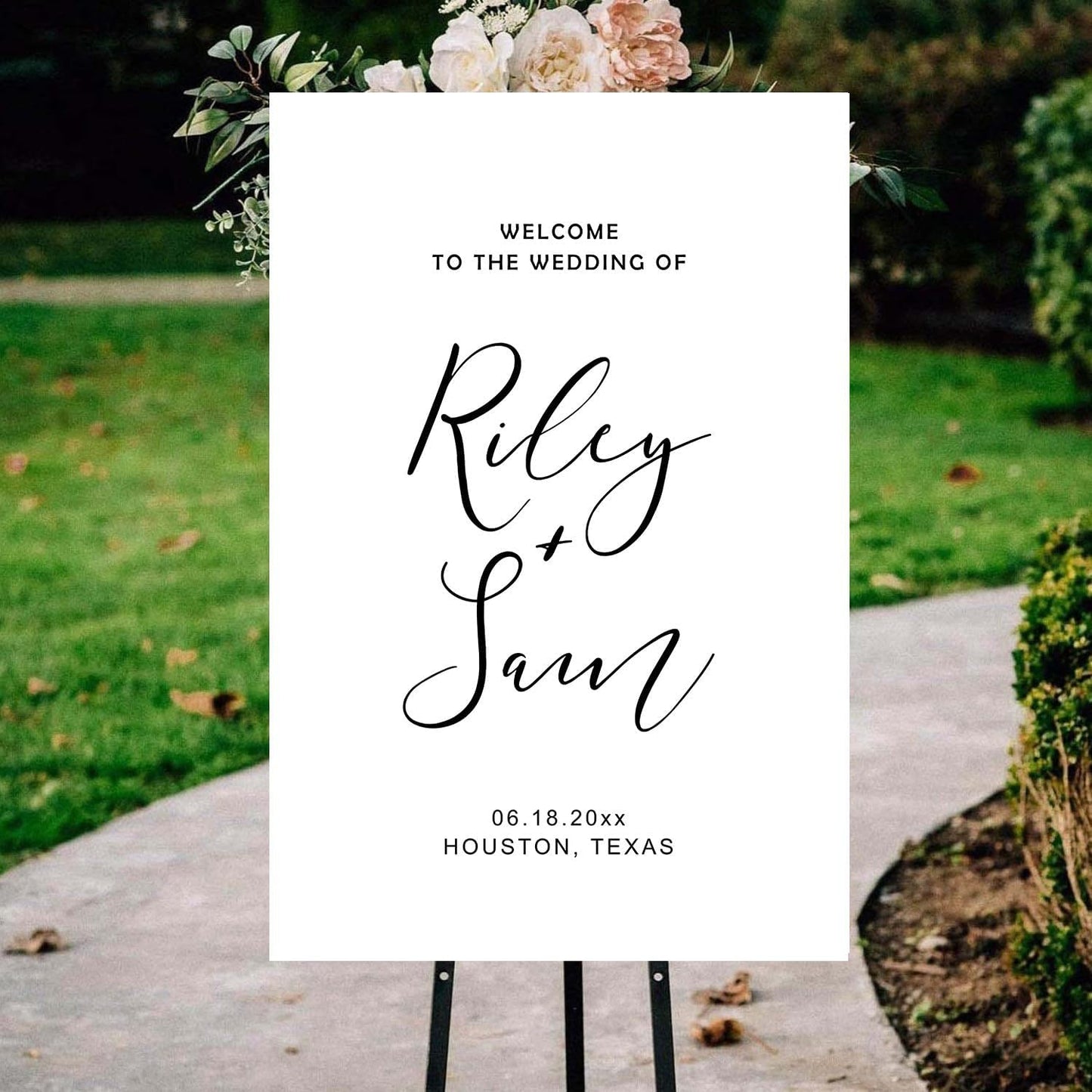 Customized Wedding Welcome Sign, Plastic Wedding Welcome Sign