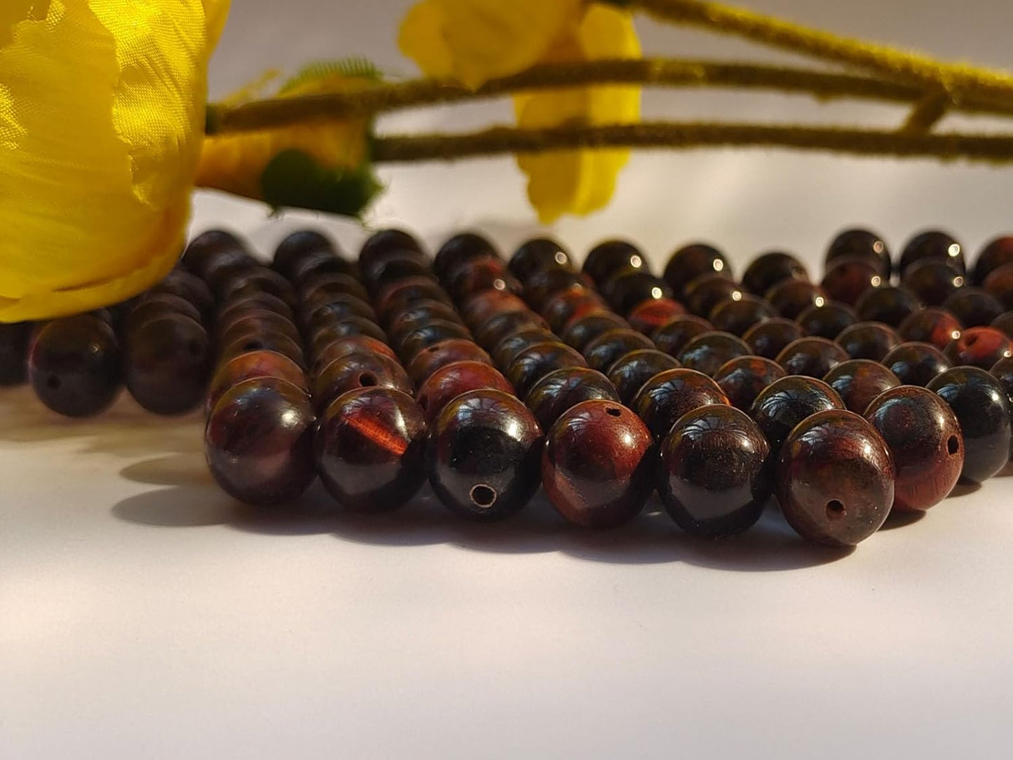 Stone Beads 6mm 140pcs Red Tiger Eye Beads Round Loose Gemstones Beads for Bracelet Necklace Jewelry Making (6mm, 60615 Red Tiger Eye)