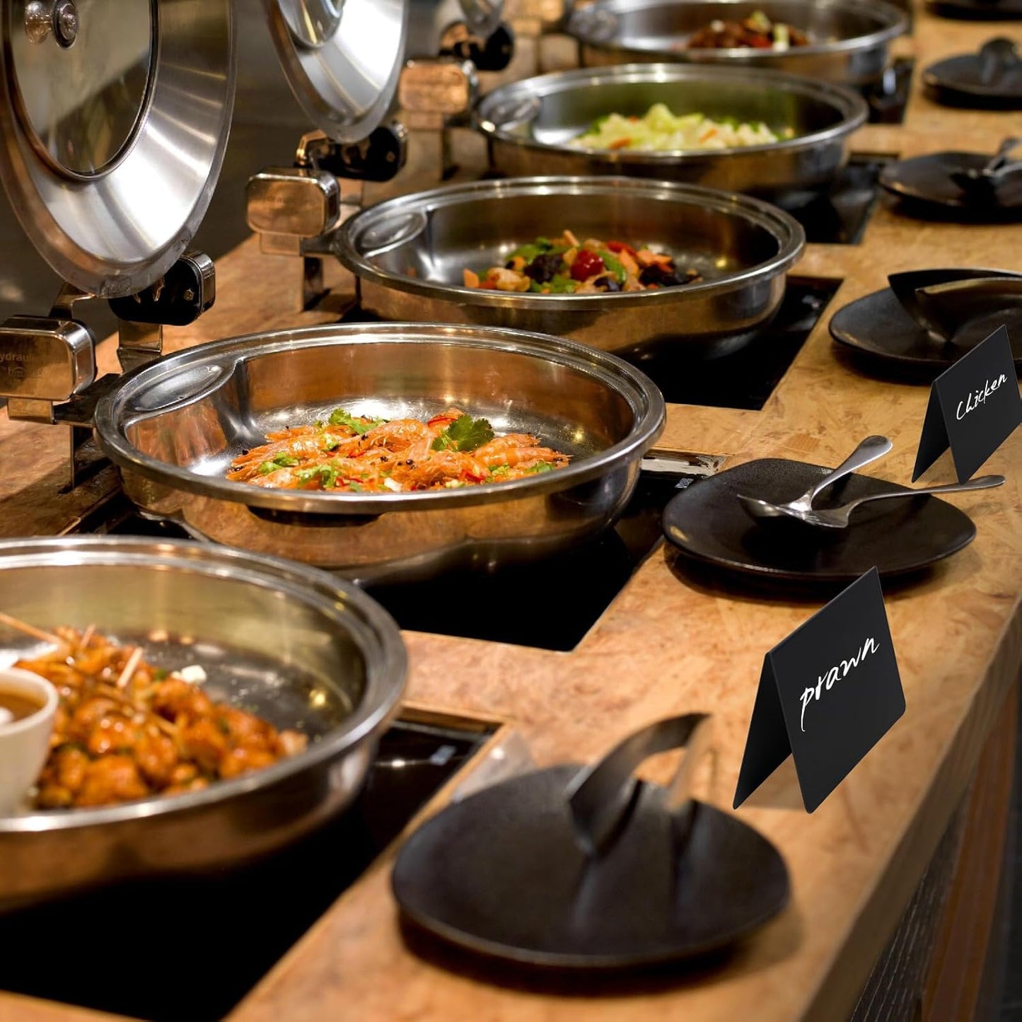 4" x 3" Mini Chalkboard Signs for Food, 28 Pack Mini Table Chalkboard Signs for Buffet, Reusable Drink and Food Signs for Buffet Display, Party and Bakery