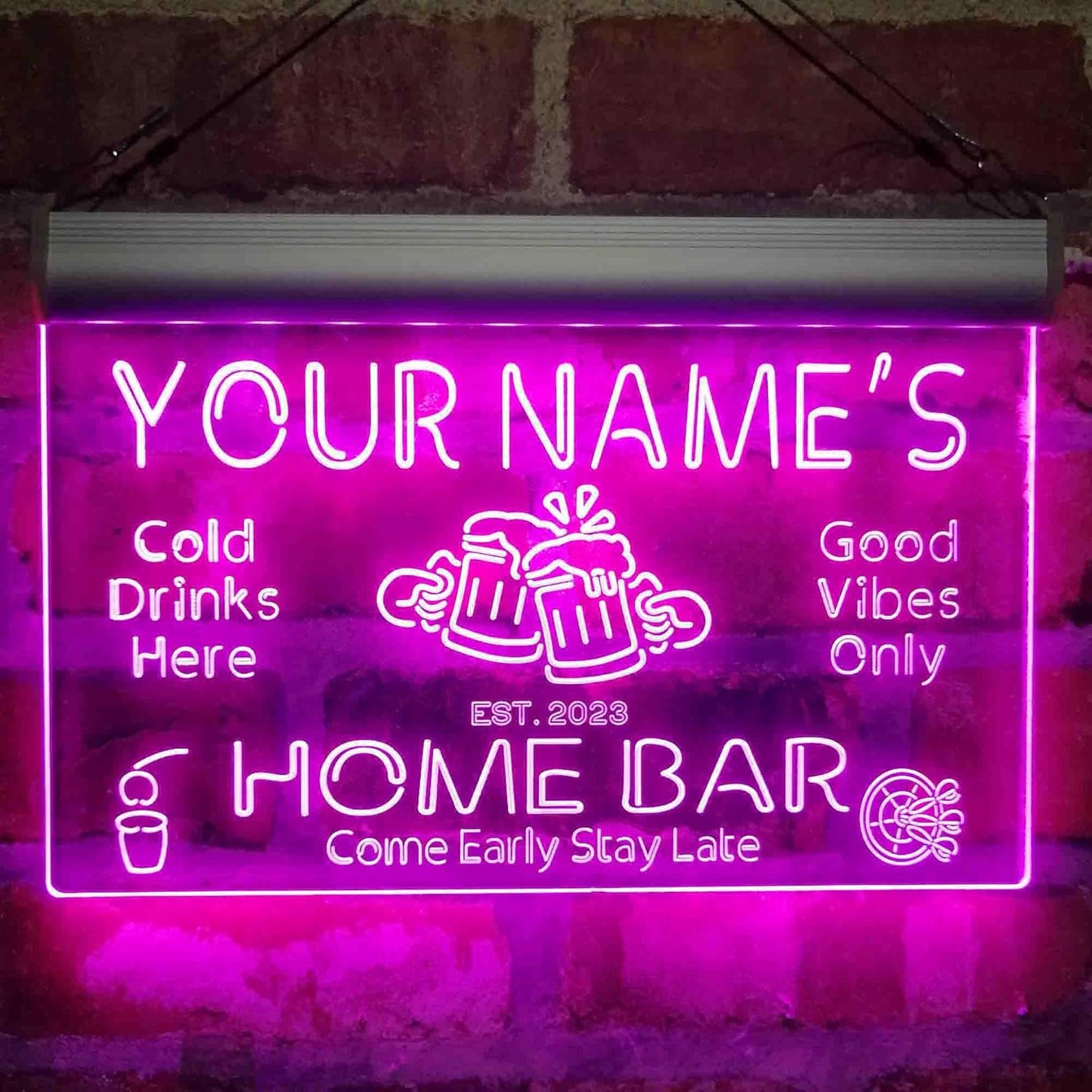 ADVPRO Personalized Your Name Custom Home Bar Beer Established Year Single Color LED Neon Sign 12 x 8.5 Inches st4s32-p11-tm-p