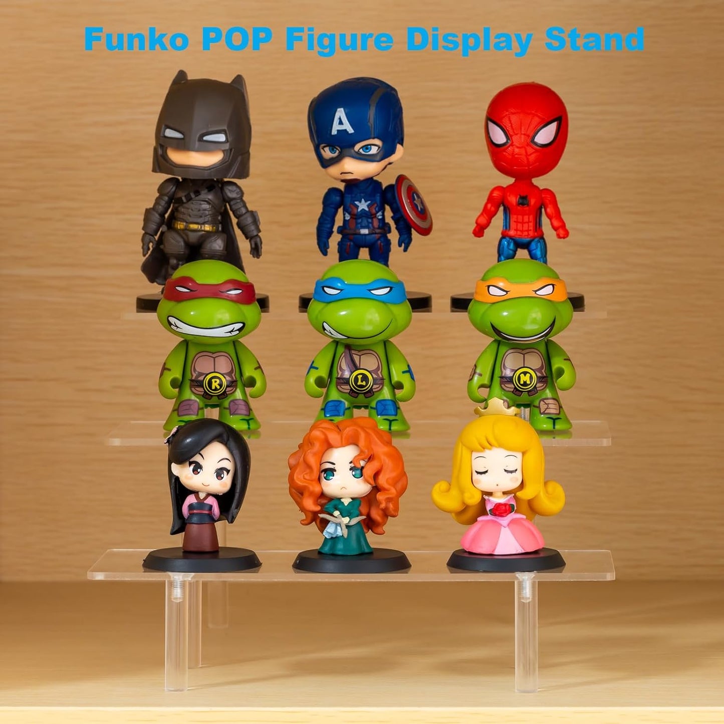 2PCS Acrylic Display Risers, 3 Tier Clear Cupcake Stand Risers, Organizer for Perfume, Funko POP, Food, Tabletop Use