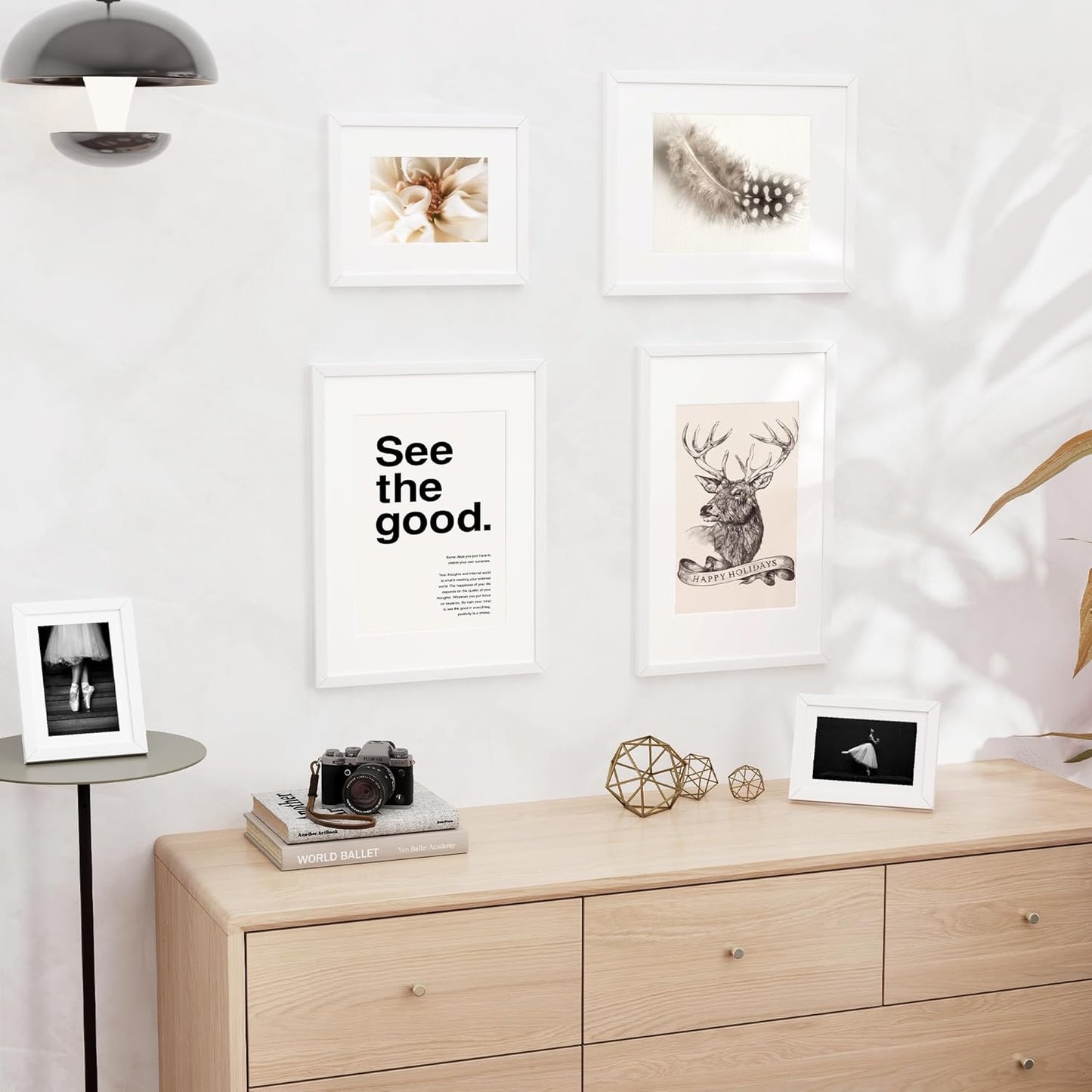 20x30 inch Picture Frame, 20x30 Photo Frames with 16x24 Removable Mat - High Definition Plexiglass - Vertical and Horizontal Display - Wall Hanging Poster Frame - White, 5 Pack